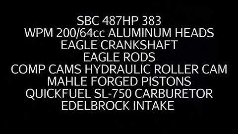 SBC 487HP 383 STROKER ENGINE DYNO RUN FOR STEVE HALE BY WHITE PERFORMANCE AND MACHINE