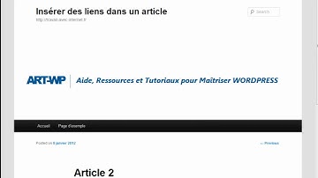 Insérer des liens dans un article Wordpress