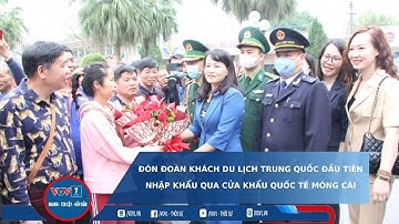 Đón đoàn khách du lịch Trung Quốc đầu tiên nhập cảnh qua cửa khẩu quốc tế Móng Cái