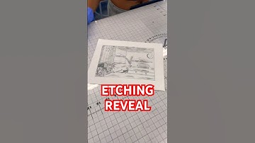 PRINT REVEAL! #etching#copperplate #fineart#art#printmaking#asmr #linocut#printingpress#artschool