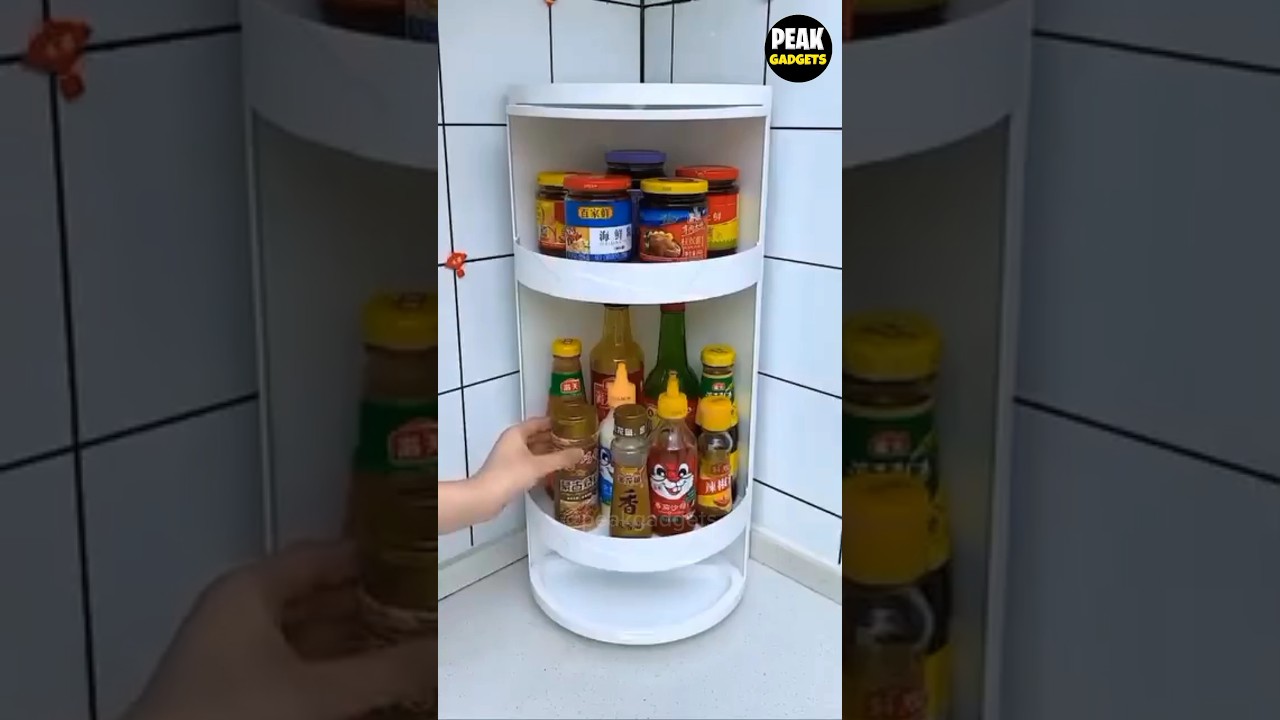 Maximize Your Corner Space with This Genius Rotating Cabinet|