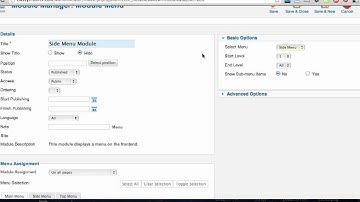 How to Create Side Menus Joomla 2.5