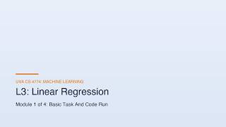 UVa CS Machine Learning Lecture: L03-M1-Linear Regression (Instructor Voice Clone)