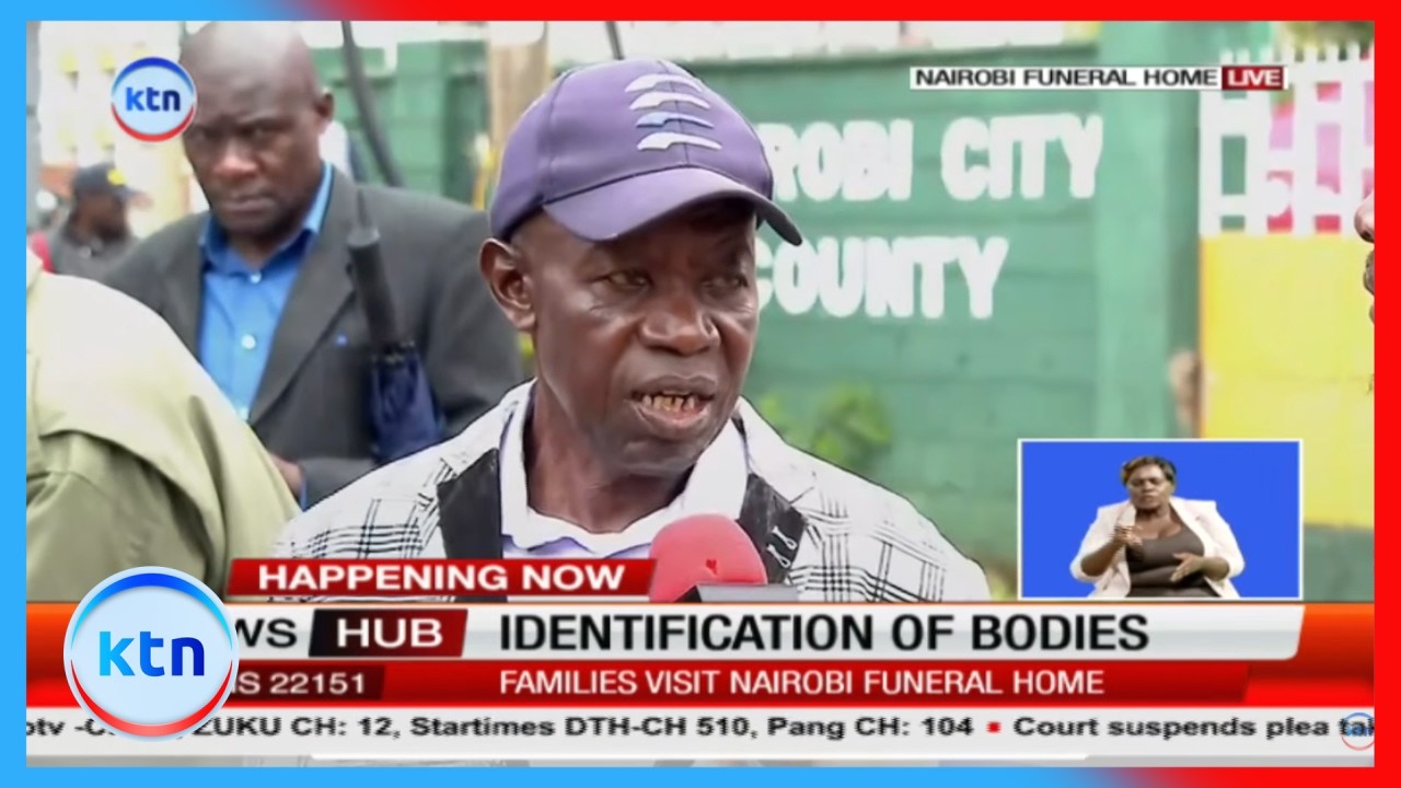 Families visit Nairobi Funeral Home seeking to identify bodies of their kin