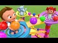 Colors For Children Learn With Little Babies Elephant Fun Play Triangle Slider Color Balls Toy 3D 