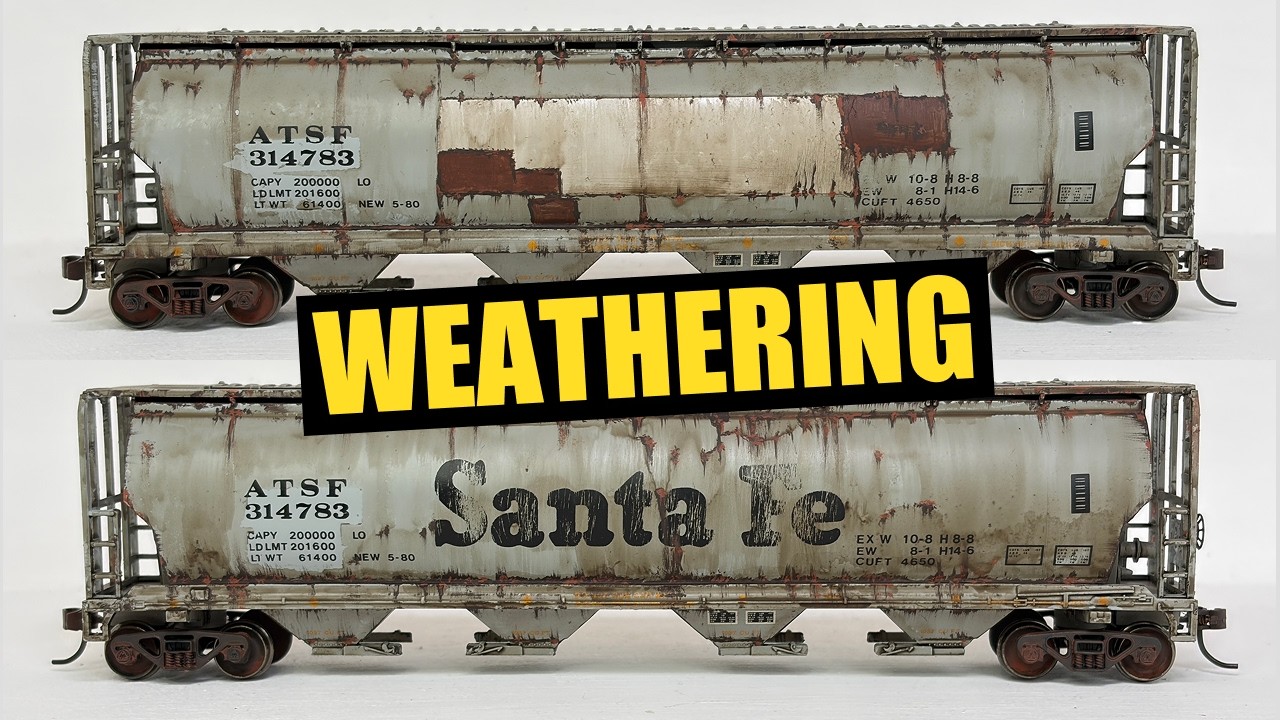 BACHMANN Santa Fe Grain Hopper Wagon | HO Scale Commissioned Weathering | Model Railroad Wagon