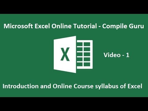 introduction and online course syllabus of excel microsoft excel