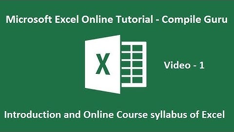 Introduction and Online Course syllabus of Excel | Microsoft Excel Online Tutorial