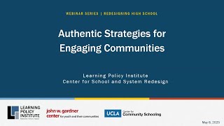 Webinar - Reimagining Education: Authentic Strategies for Engaging Communities
