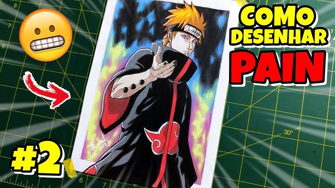 COMO DESENHAR O PAIN (NARUTO) PASSO A PASSO 