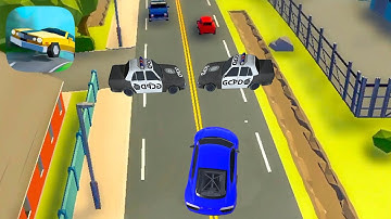 Reckless Getaway 2 - All Levels Gameplay (Stage 8) iOS / Android Police Car Vs Audi Sports