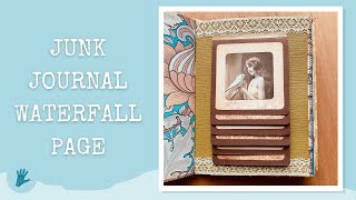 JUNK JOURNAL WATERFALL PAGE - Craft With Me - Page Inspiration screenshot 2