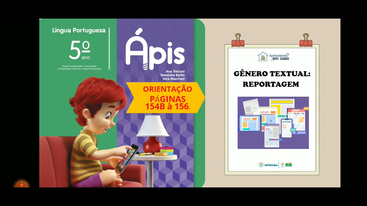 ORIENTAÇÃO PORTUGUÊS PÁGINAS 154 À 156 LIVRO ÁPIS 5°ANO - YouTube