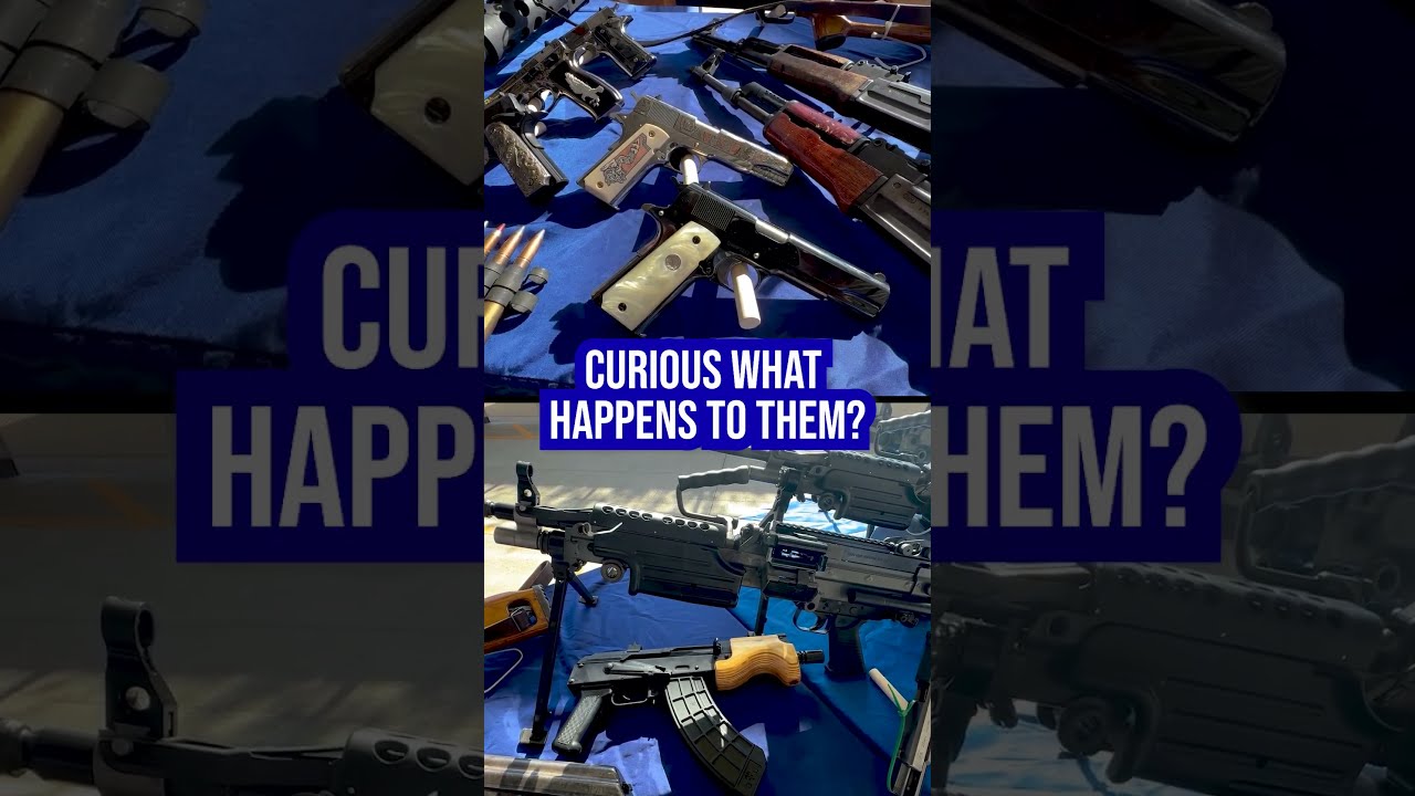Crushing Guns Destroying Illegal Weapons CBP