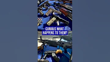Crushing Guns Destroying Illegal Weapons CBP 