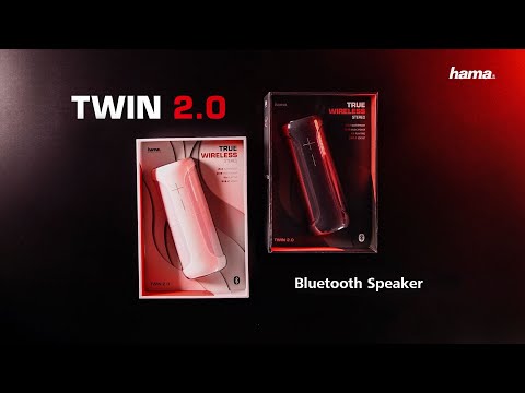 Enceinte Bluetooth® twin 2.0 étanche 20 W Blanche
