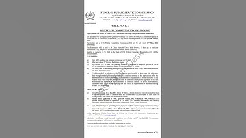 CSS 2022 exam schedule | css eligibility | CSS written exam