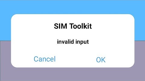 SIM Toolkit Invalid input - How to solve it