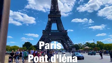 Paris city   Pont d’Iéna  Paris, France 4K