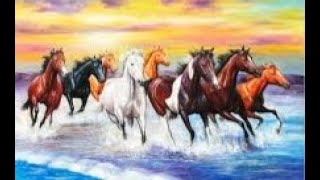 Lukisan kuda berlari#horse painting