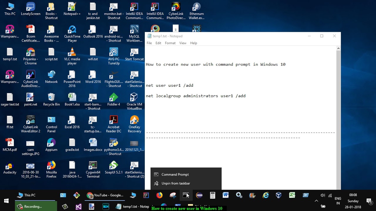 windows 10 create new user command prompt