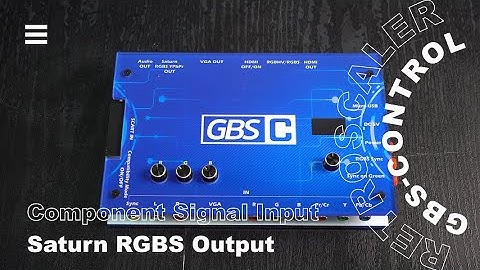 Retroscaler GBSC Conmponent input/Saturn RGBS output
