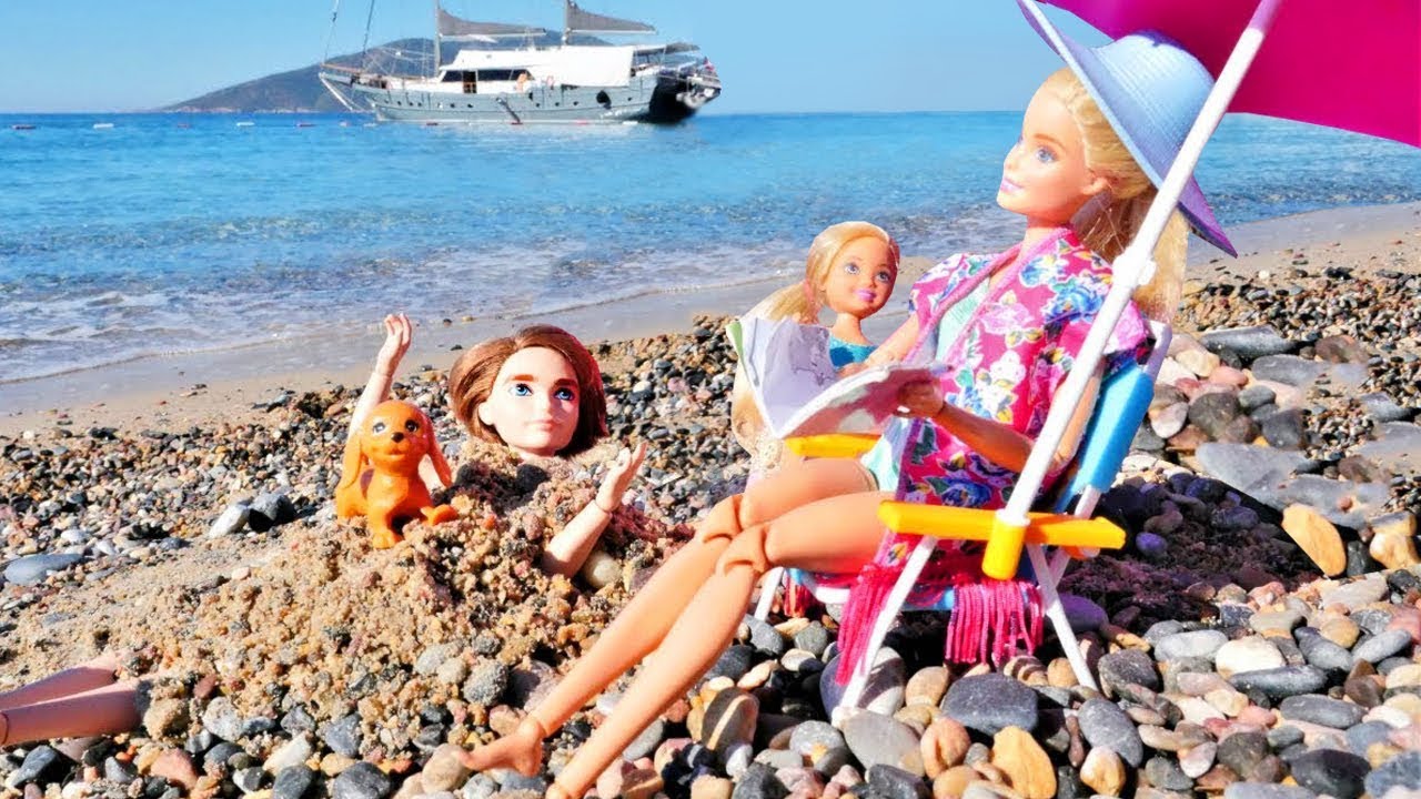 New Kindervideo auf Deutsch - Barbie am Meer - Spielspaß mit Puppen