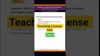 teaching license test #Pedagogy #CRQ #STEDA #MissMonoAcademy