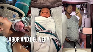 Labor \& Delivery VLOG: Epidural + positive experience (meet baby honey)