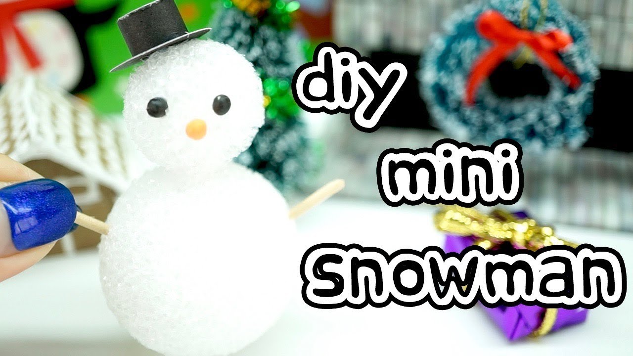 DIY miniature snowman (SUPER EASY!) 