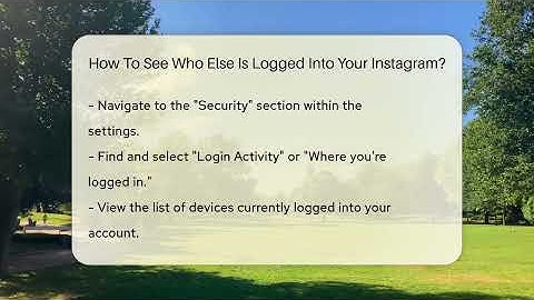 How To See Who Else Is Logged Into Your Instagram? - Everyday-Networking