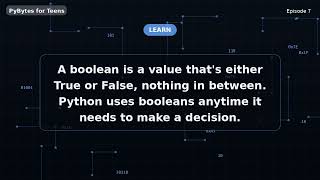 True or False Meet Booleans | Python for Teens #7