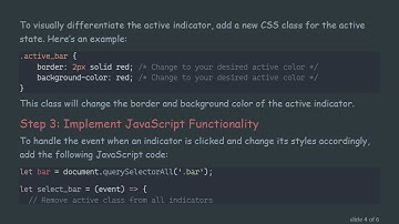 How to Change Carousel Indicators Color When Active
