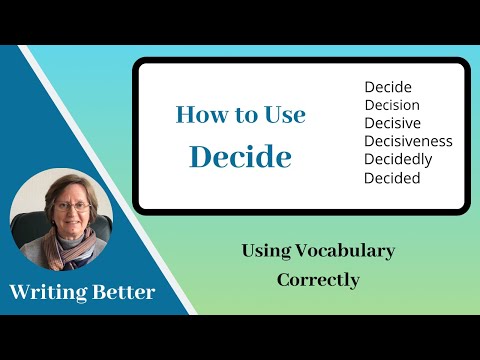 Improve your Vocabulary: Decide
