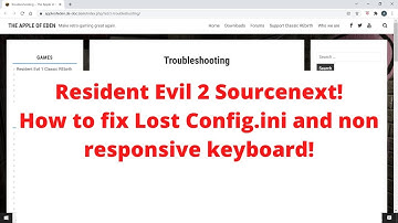 Resident Evil 2 Sourcenext, How to fix lost Config.ini and unresponsive keyboard!