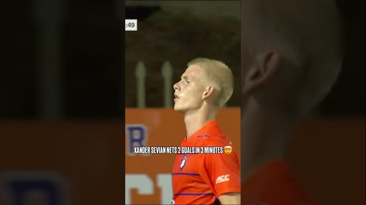Xander Sevian left no doubt in Clemson’s 5-1 route of No. 3 Furman. 🔥#clemsontigers #collegesoccer
