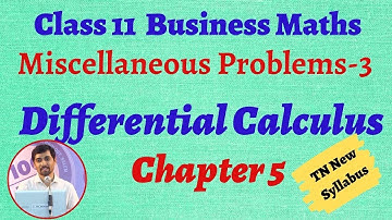 TN 11th  Business Maths  Miscellaneous Problem 3  Chapter 5  Differential Calculus AlexMaths