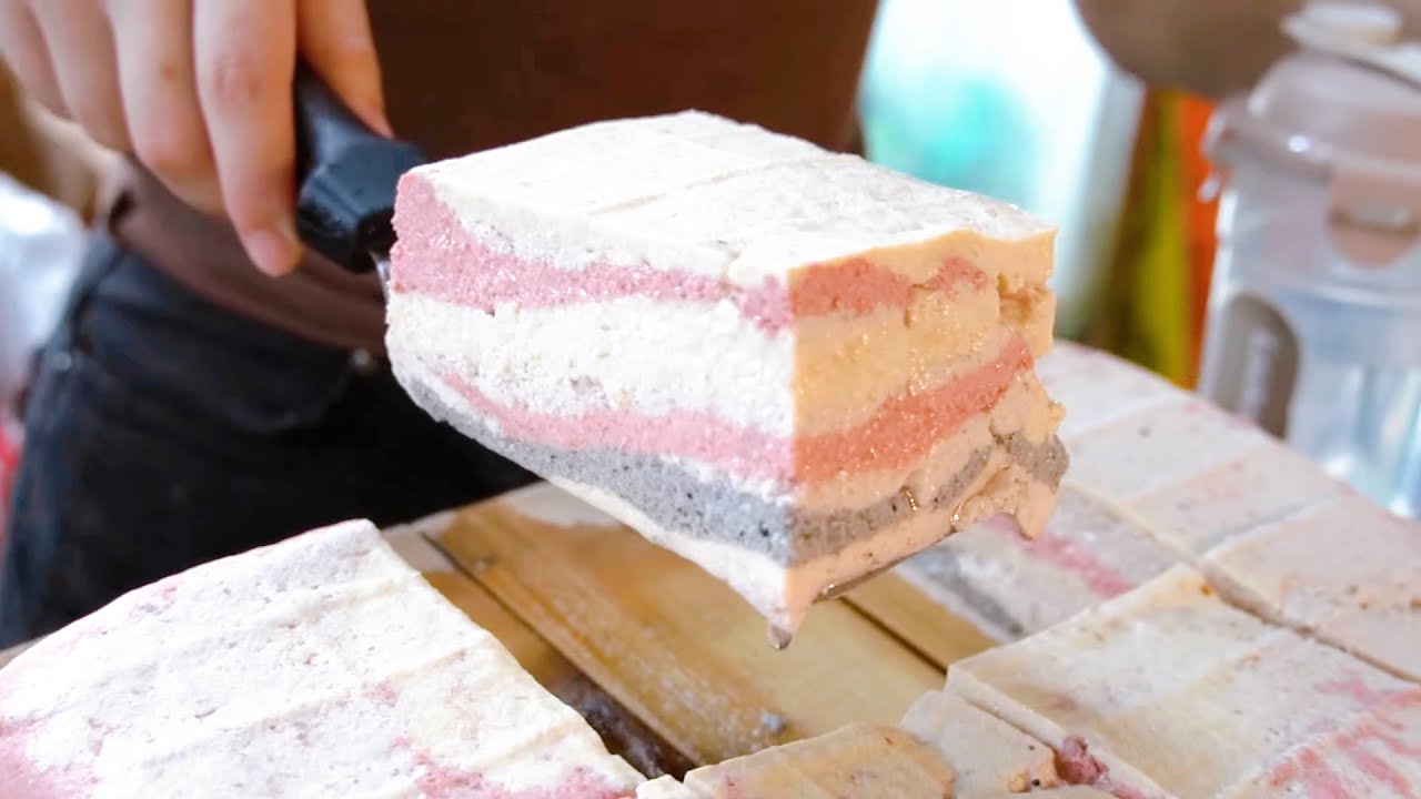 How Amazing Tofu in Various Colors Is Made in Taiwan's Traditional Markets /多種顏色的手工鹽滷豆腐、豆乾製作, 台灣傳統市場