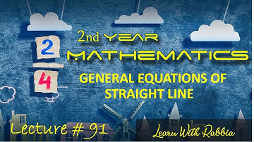 XII -- Question # 19 from Exercise 3.1 of Chapter # 3 (GENERAL EQUATIONS OF STRAIGHT LINES)