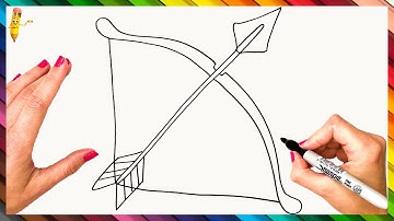 How To Draw A Bow And An Arrow Step By Step 🏹 Bow And Arrow Drawing Easy