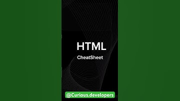 Html cheatSheet#html #html5 #programming #programminglanguage #webdesign #webdevelopment #technology