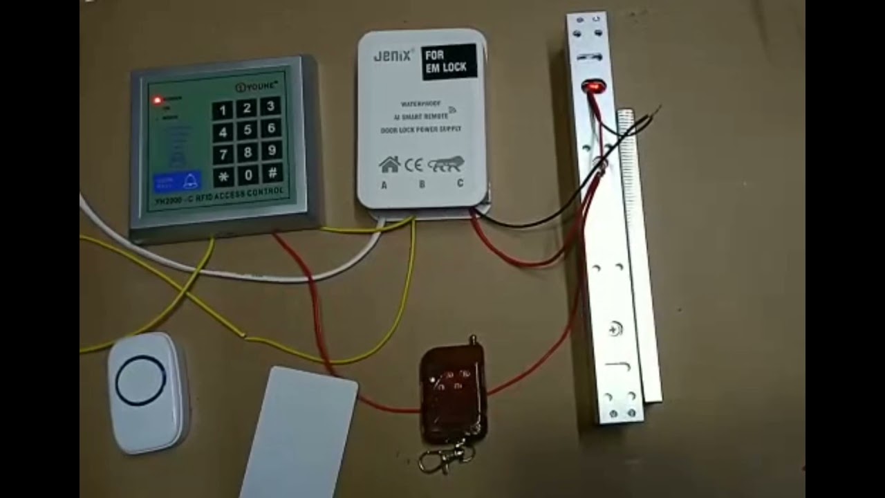 Remote Operated EM lock open by RFID Card YH2000-C electric Door Lock ...