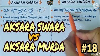 JAVANESE Script #18 - Differences between Swara Script and Murda Script