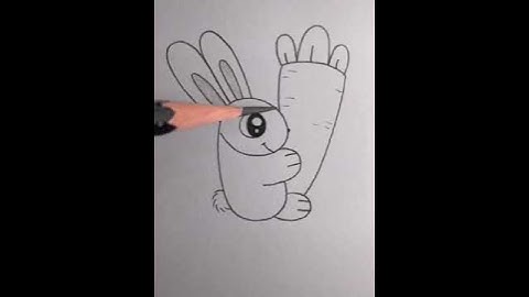 Vẽ con thỏ ôm củ cà rốt dễ thương #Shorts