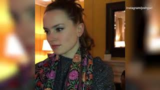 Josh Gad pesters Daisy Ridley with Star Wars questions