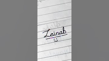 Zainab😍 name calligraphy|Cursive writing|Improve handwriting|#shorts #ytshorts #calligraphy #writing