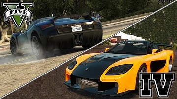 GTA V vs GTA IV - Driving Physics