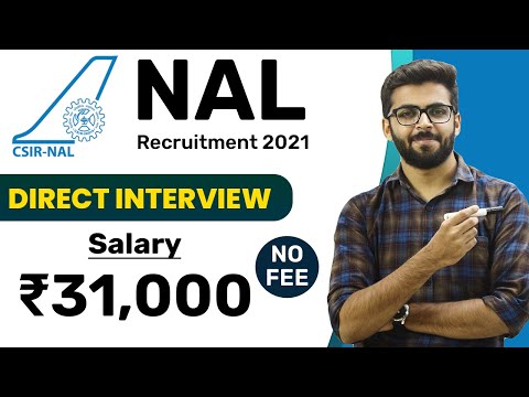 NAL Recruitment 2021 | Salary ₹25,000+HRA | Direct Walk-in Interview | No FEE | Latest Jobs 2021