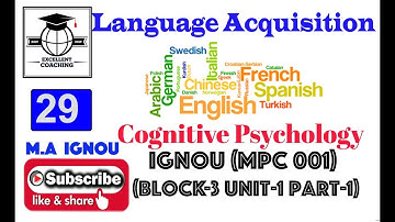 IGNOUMPC001#CognitivePsychology#LanguageAcquisition#Block3#Unit1|#Part1