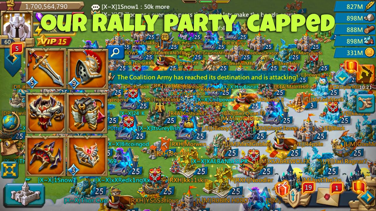 Lords Mobile - RALLY TRAP ONLINE CAPPED OUR RALLY PARTY - YouTube